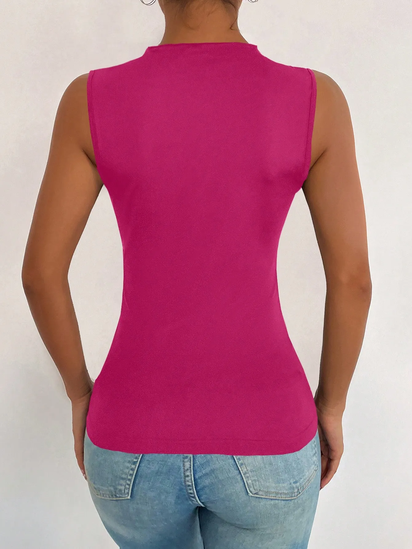 Privé Contrast Mesh Tank Top