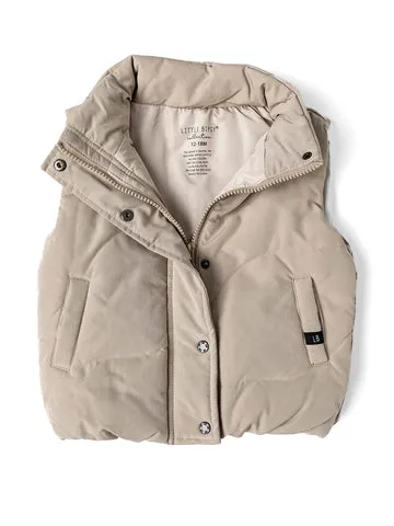 Puffer Vest - Sand by Little Bipsy