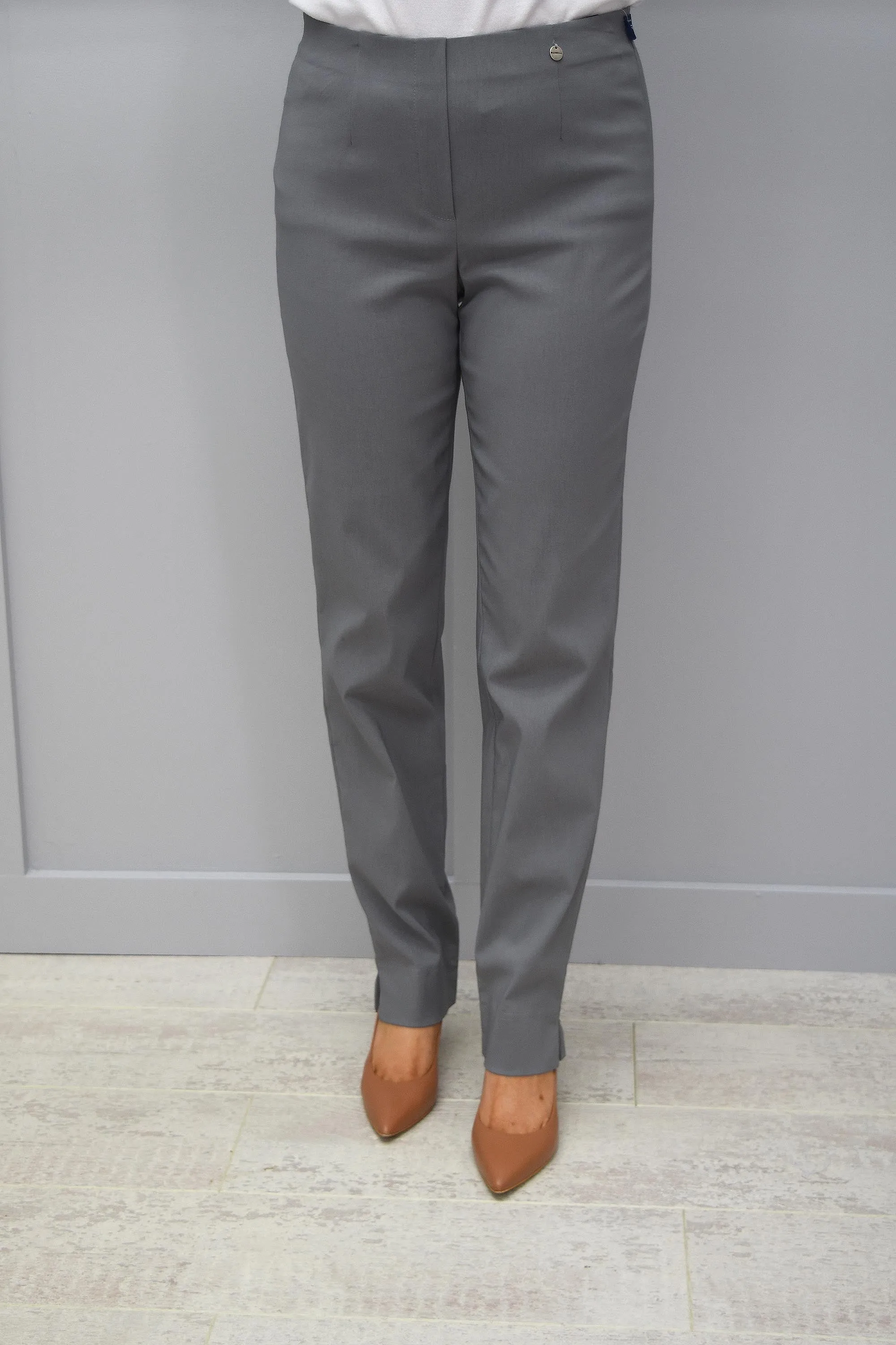 Robell Marie Full Length Trousers Ferguson Grey 96 - 51412 5499 960