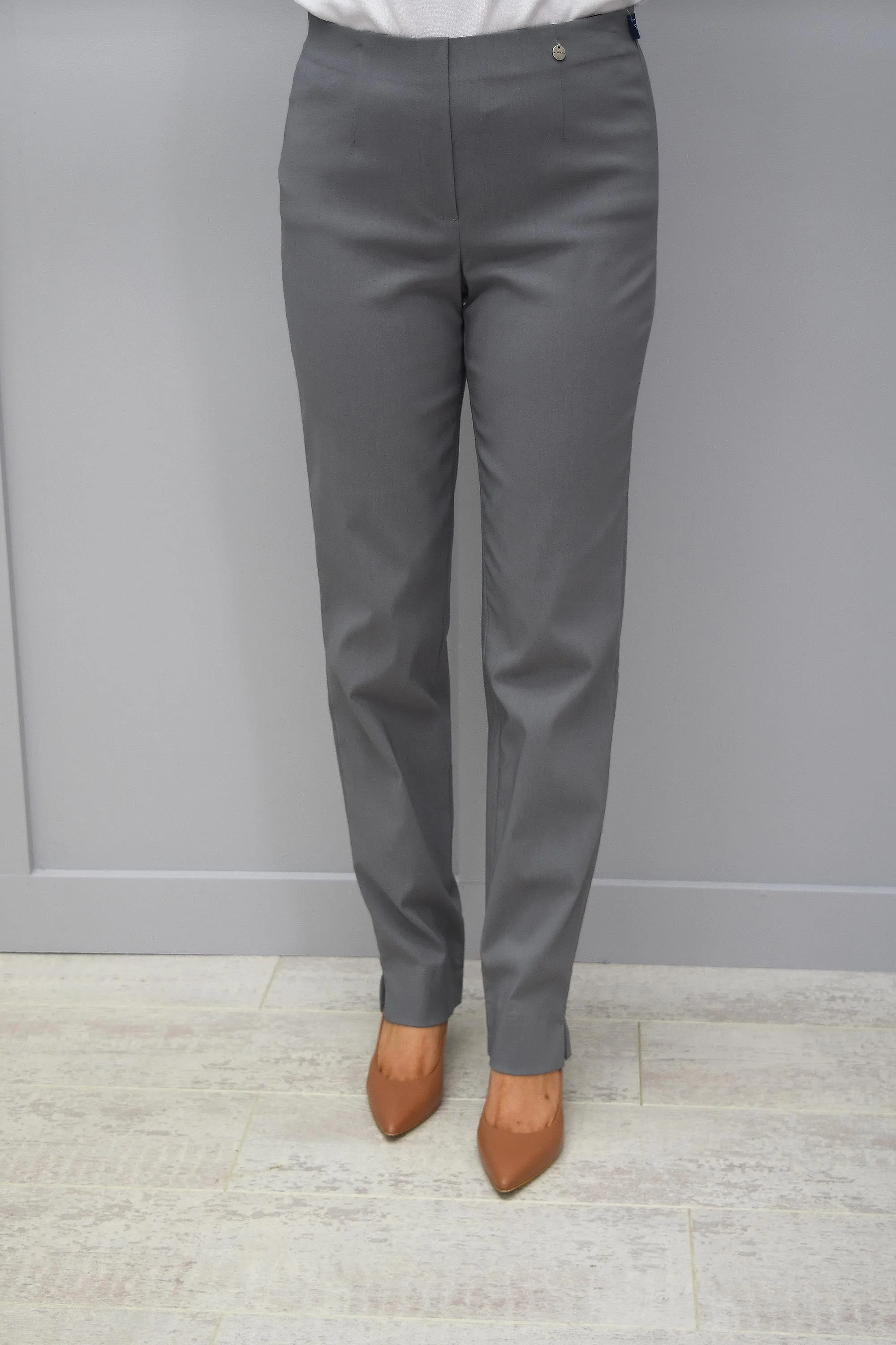 Robell Marie Full Length Trousers Ferguson Grey 96 - 51412 5499 960