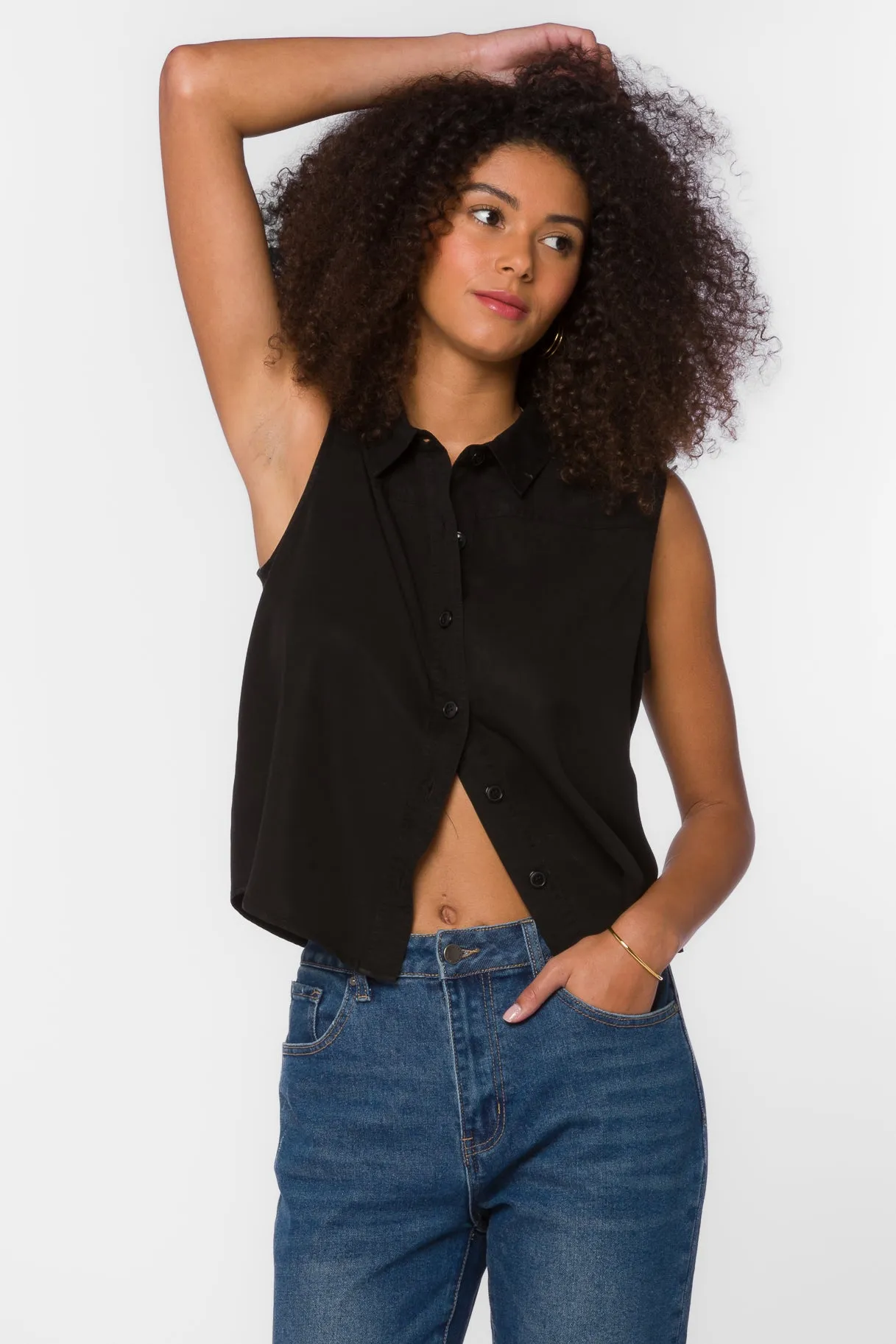 Rosana Black Tencel™ Shirt