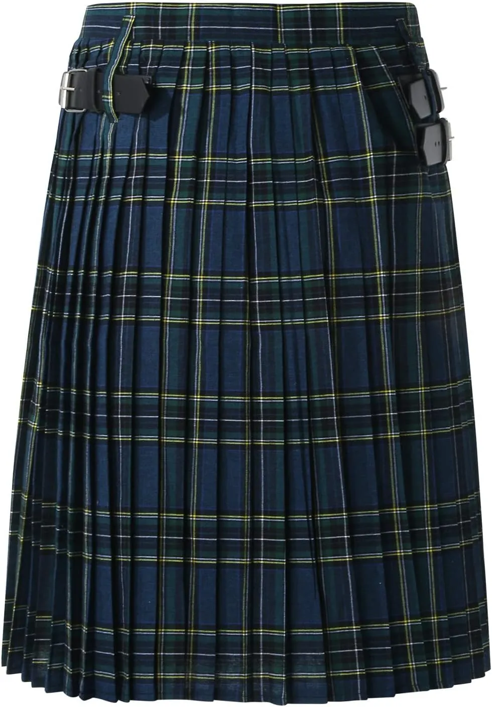 Scottish Tartan Kilt for Men Contrast Color Pocket Pleated Skirt Utility Hybrid Pleated Skirts Irish Kilts for Men