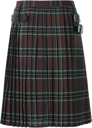 Scottish Tartan Kilt for Men Contrast Color Pocket Pleated Skirt Utility Hybrid Pleated Skirts Irish Kilts for Men