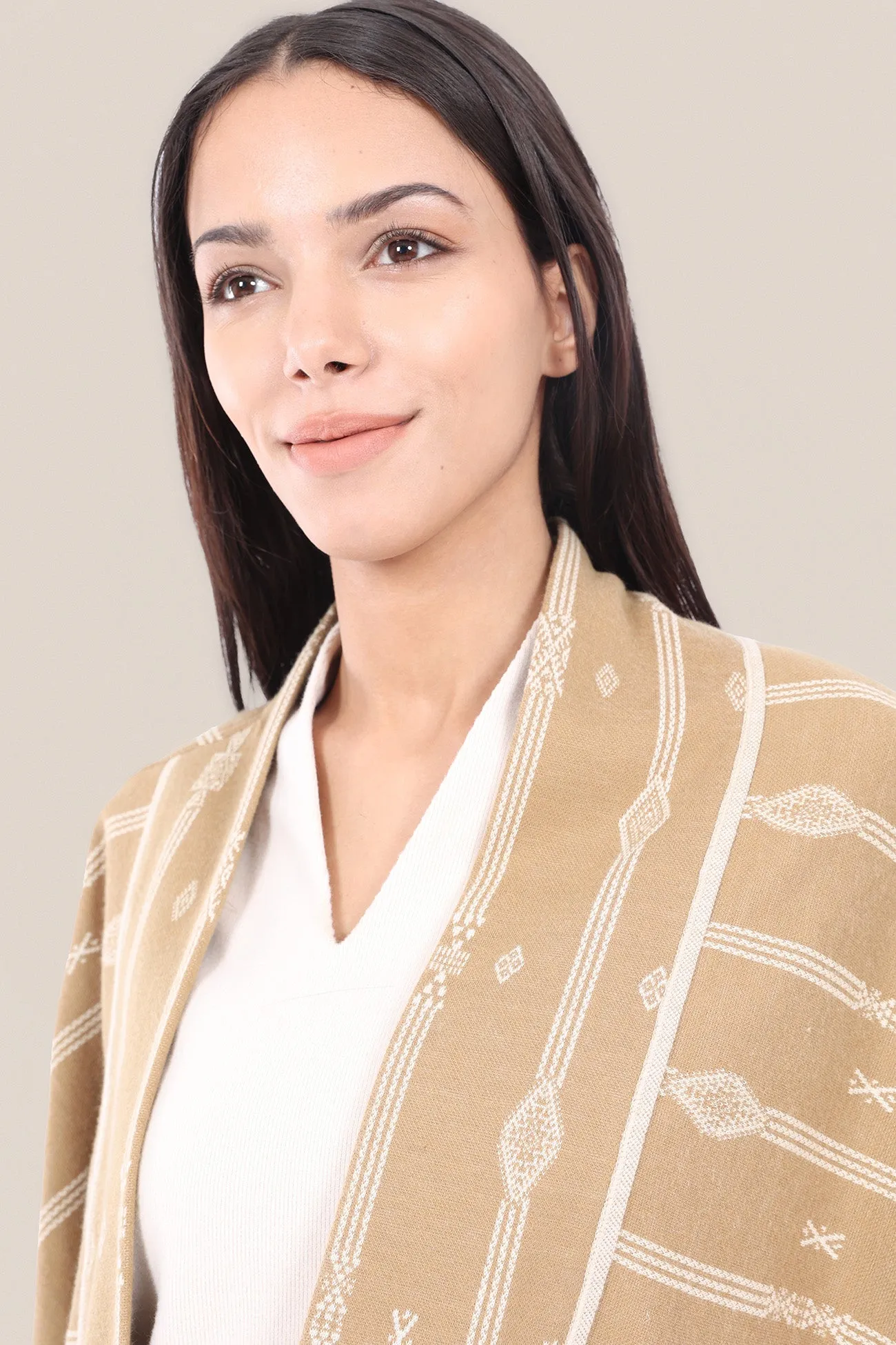 Striped patterned jacquard jacket