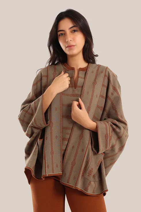 Striped patterned jacquard jacket