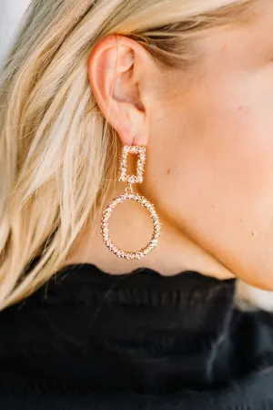 Truth Be Told Gold Round Earrings
