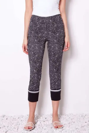 Up Pants 68484 Edge Cropped Trousers Black 2650