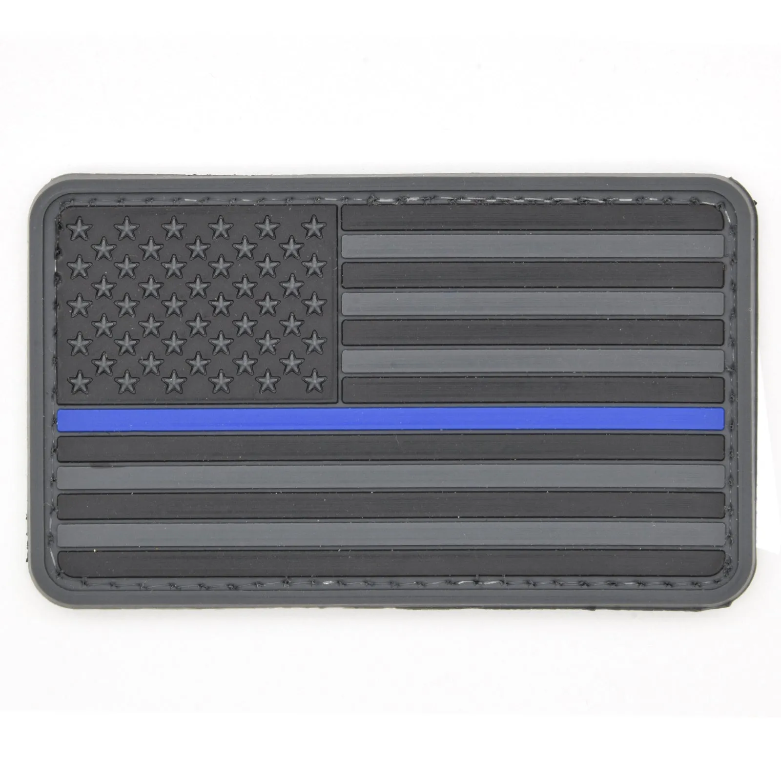 US Flag Blue Line Patch Dark Gray
