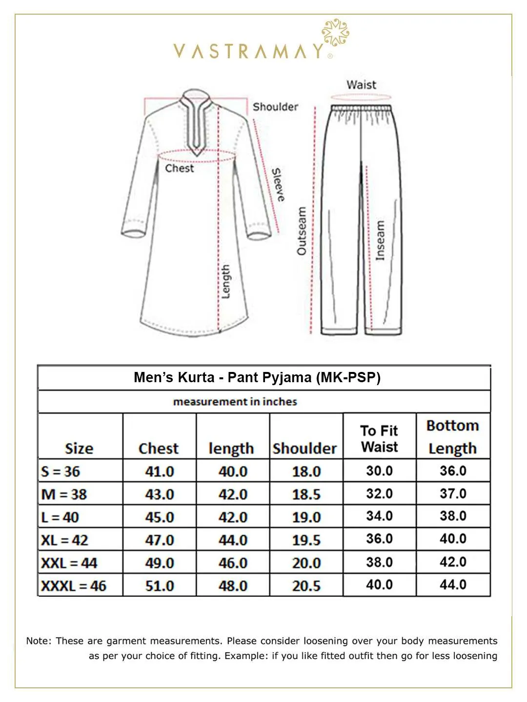 VASTRAMAY Men's Maroon Pathani Suit Set
