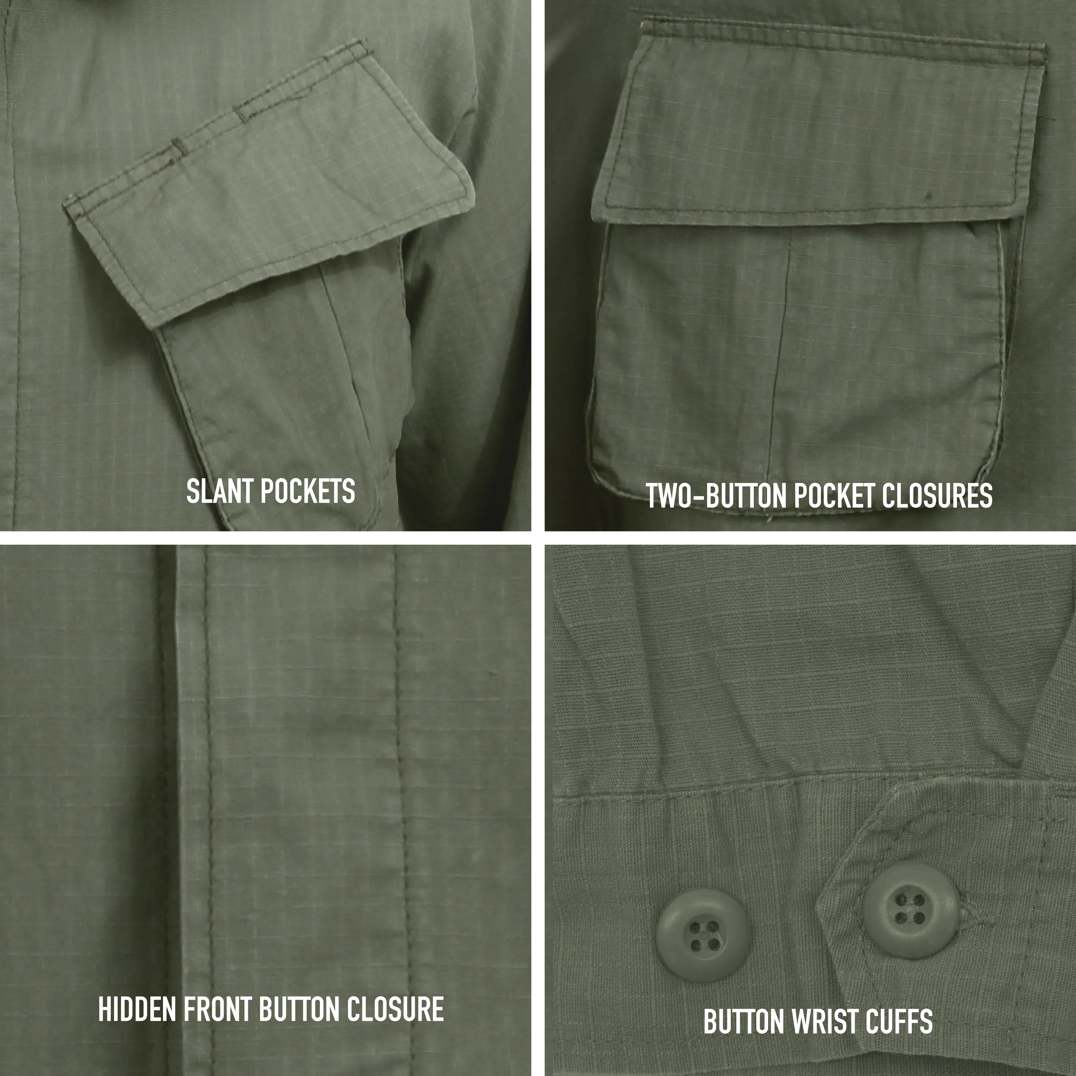 [Vintage Vietnam Era] Rip-Stop Fatigue BDU Shirts