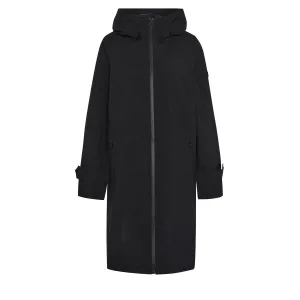 Womens Barbour International Black Longline Kyra Waterproof Coat