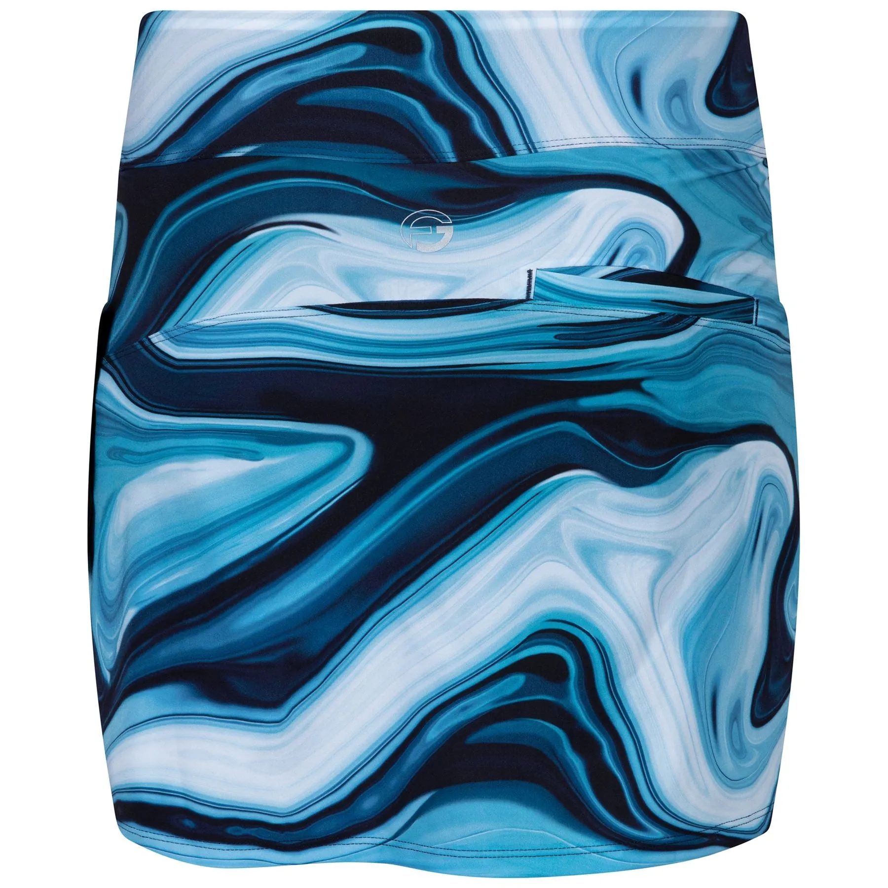 Womens Bonded Skirt Blue Marble - SS23
