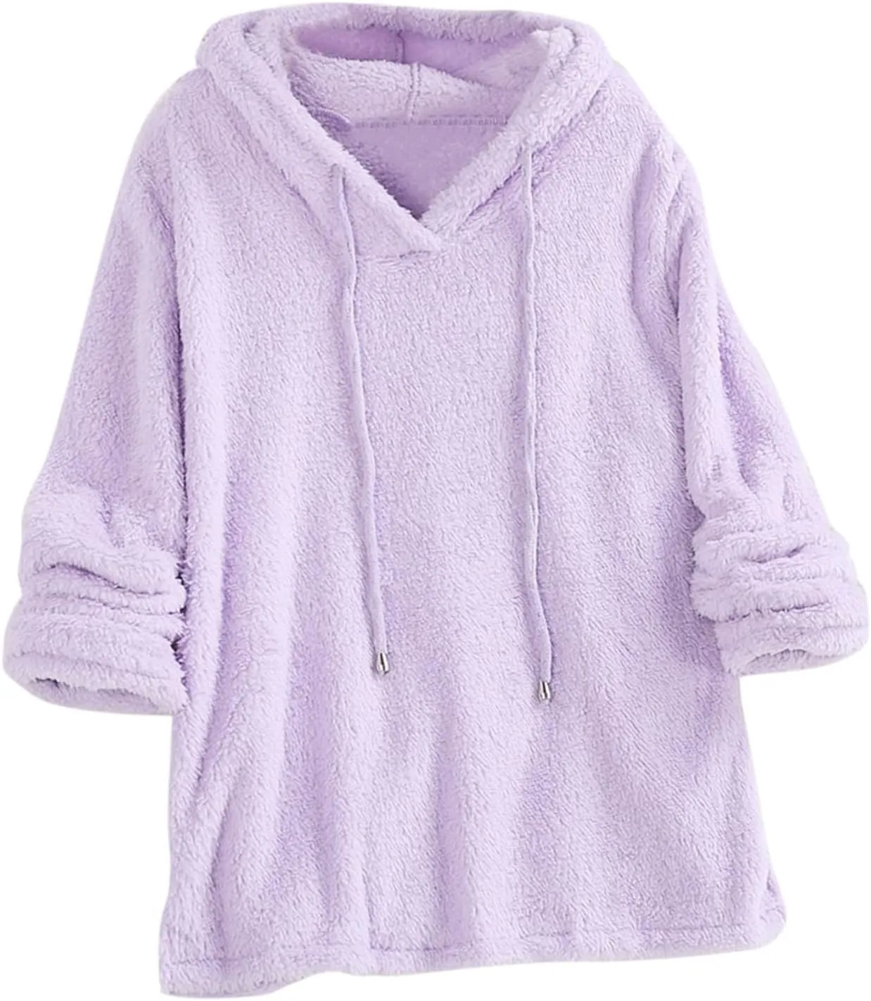 Womens Sweatshirt Women Casual Button V Neck Hoodies Oversized Pullover Sweatshirt Hooded Tops with Pockets