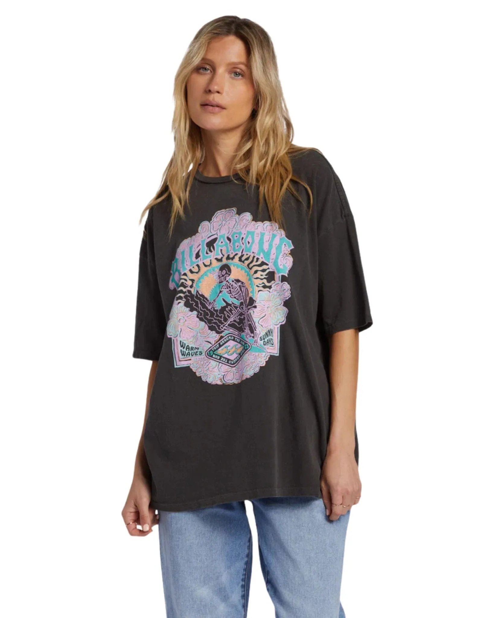 Womens Warm Waves Tee - Off Black