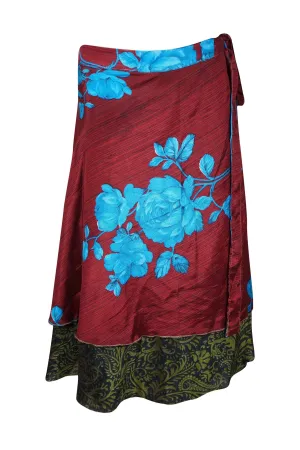 Wrap Skirt, Boho Chic Sari Skirt, Beach Wear Size