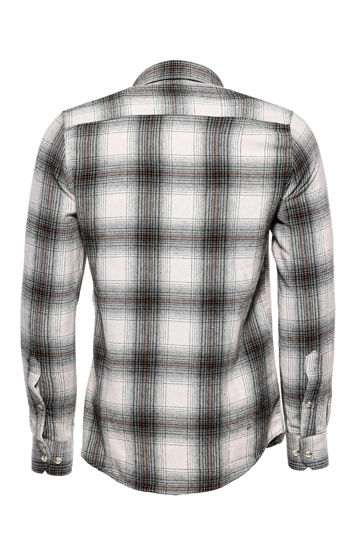 WSS Checked Beige Men Lumberjack Shirt  - Singen