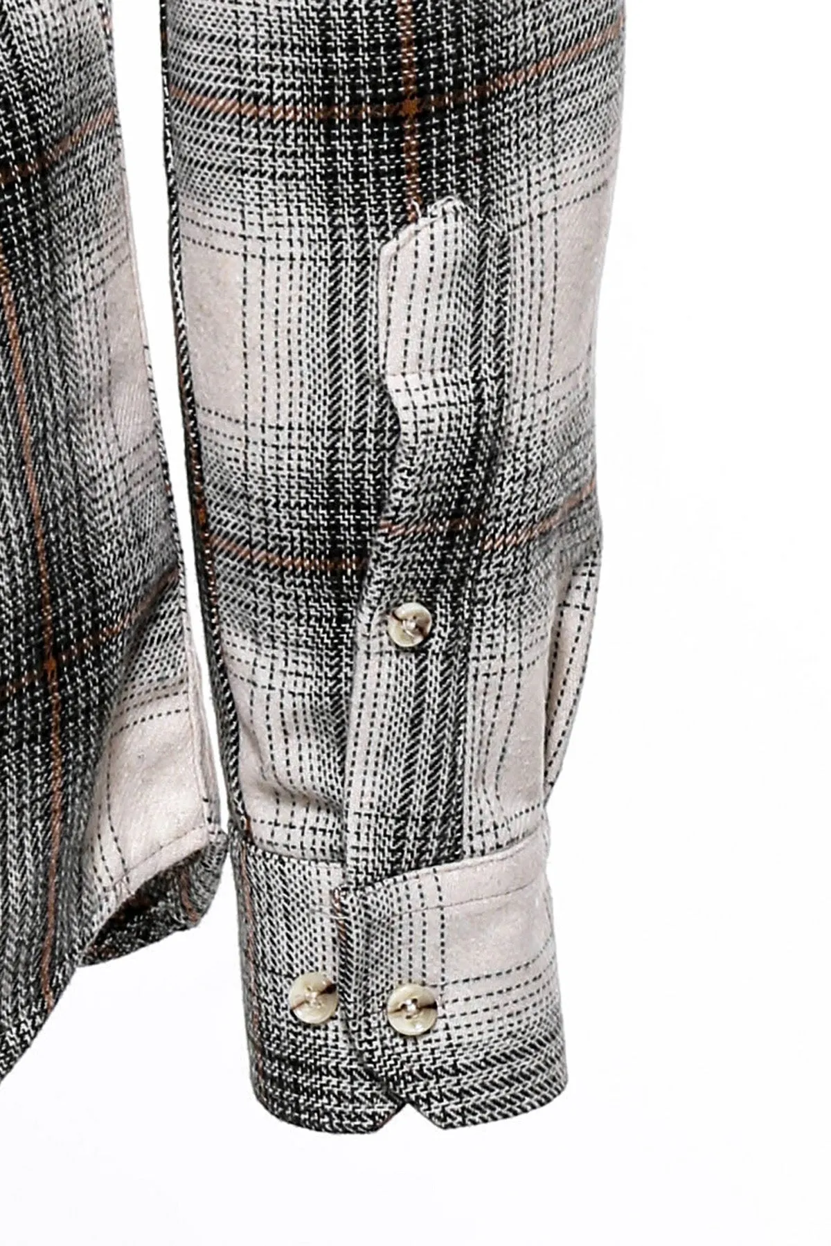 WSS Checked Beige Men Lumberjack Shirt  - Singen